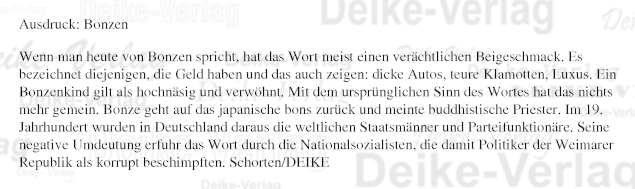 Ausdruck: Bonzen