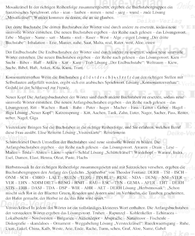 Wort - und Texträtsel 2609