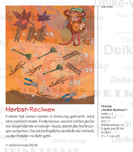 Herbstrechnen - Der fabelhafte Fridolin KW 3926